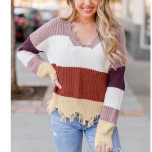 Rough around the edges fall sweater